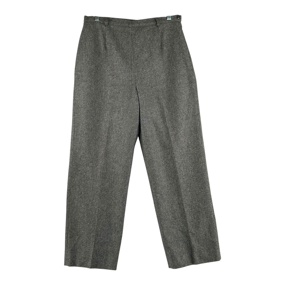 Sag Harbor Petite Wool Blend Lined Dress‎ Pants Womens Size 12 Gray Career